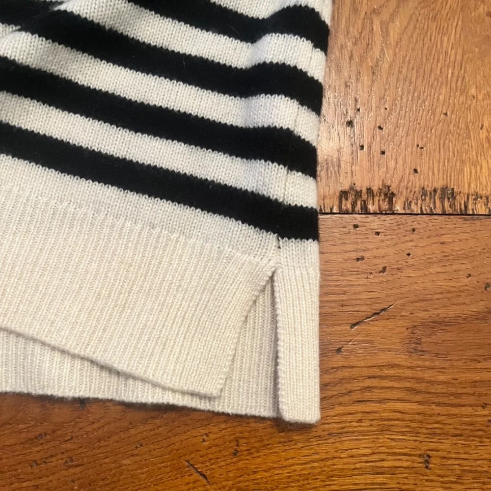 The Cashmere Project Striped Heart Sweater